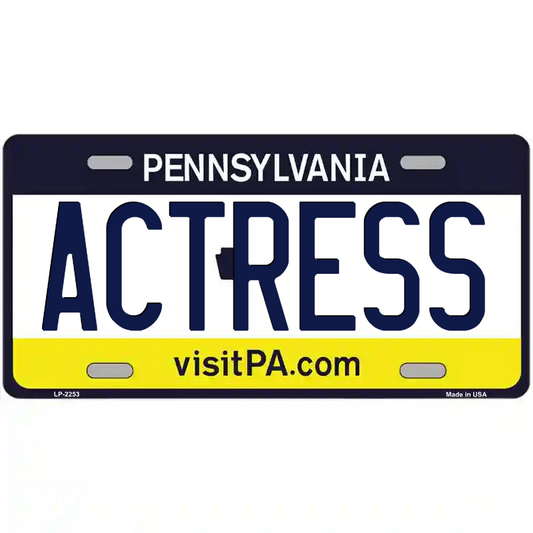 Actress Pennsylvania Metal Sign