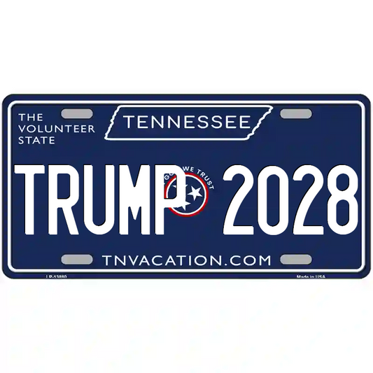 Trump 2028 Tennessee Blue Metal Sign