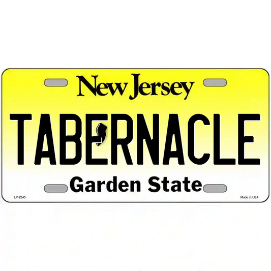 Tabernacle New Jersey Metal Sign