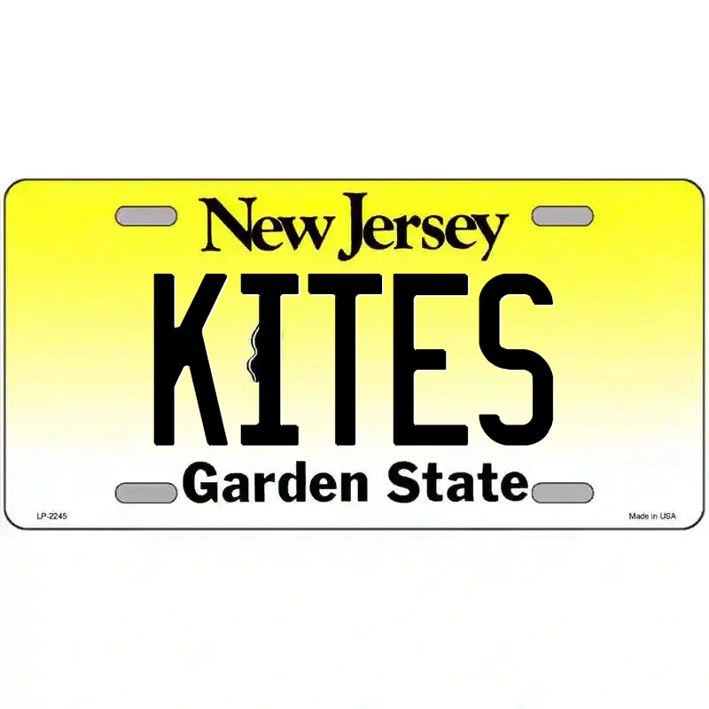Kites New Jersey Metal Sign