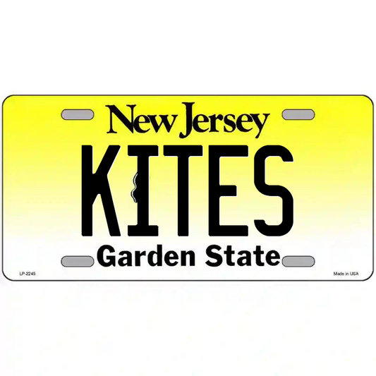Kites New Jersey Metal Sign