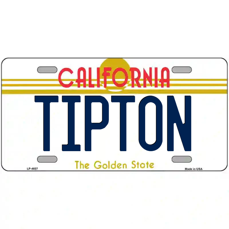 TiptonCalifornia Metal Sign