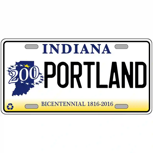 Portland Indiana Bicentennial Metal Sign