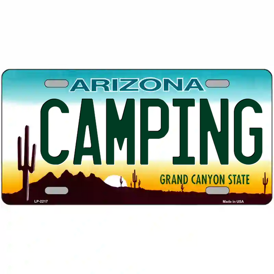 Camping Arizona Metal Sign