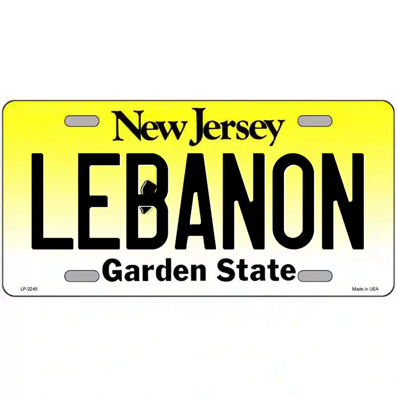 Lebanon New Jersey Metal Sign