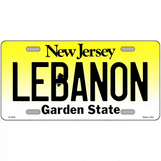 Lebanon New Jersey Metal Sign