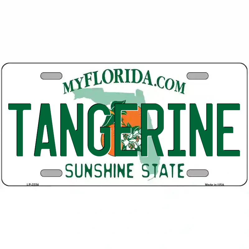 Tangerine Florida Metal Sign