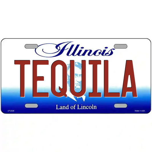 Tequila Illinois Metal Sign
