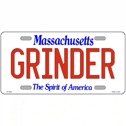 Grinder Massachusetts Metal Sign
