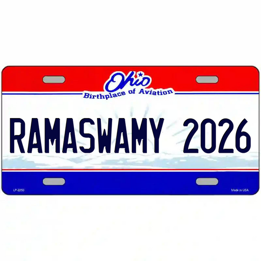 Ramaswamy 2026 Ohio Metal Sign