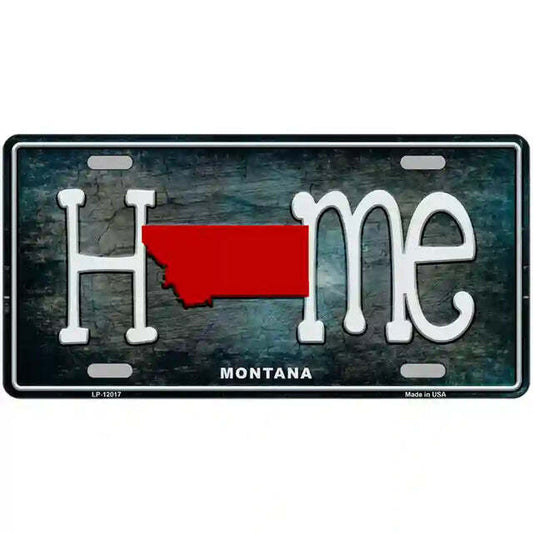 Montana Home State Outline Montana Metal Sign