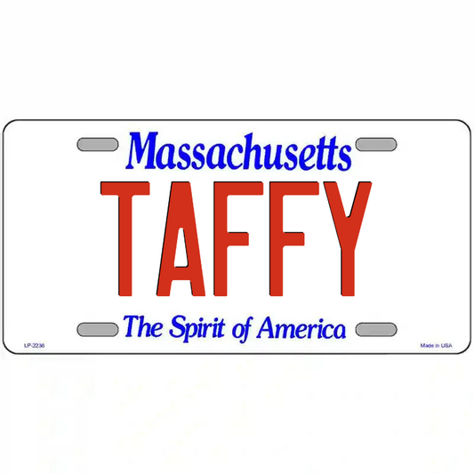 Taffy Massachusetts Metal Sign