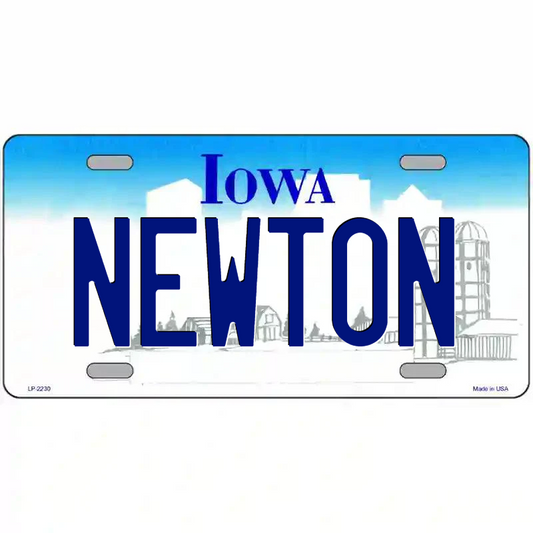 Newton Iowa Metal Sign