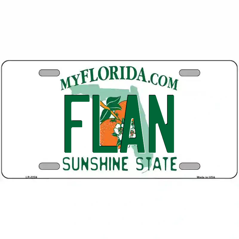 Flan Florida Metal Sign