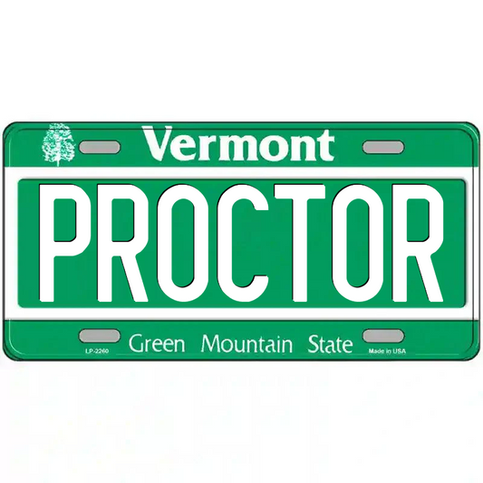 Proctor Vermont Metal Sign