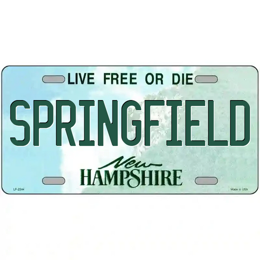 Springfield New Hampshire Metal Sign