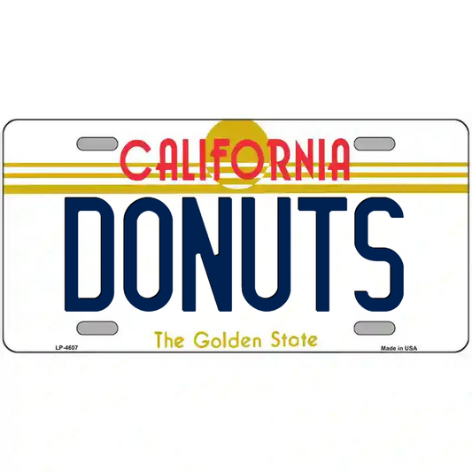 Donuts California Metal Sign