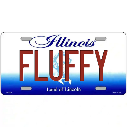 Fluffy Illinois Metal Sign