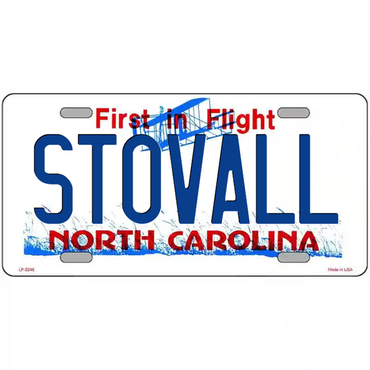 Stovall North Carolina Metal Sign