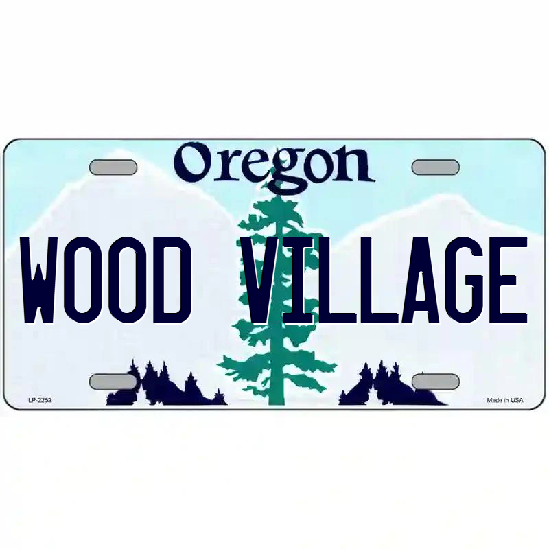 Wood Village Oregon Metal Sign