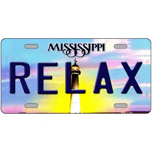 Relax Mississippi Metal Sign