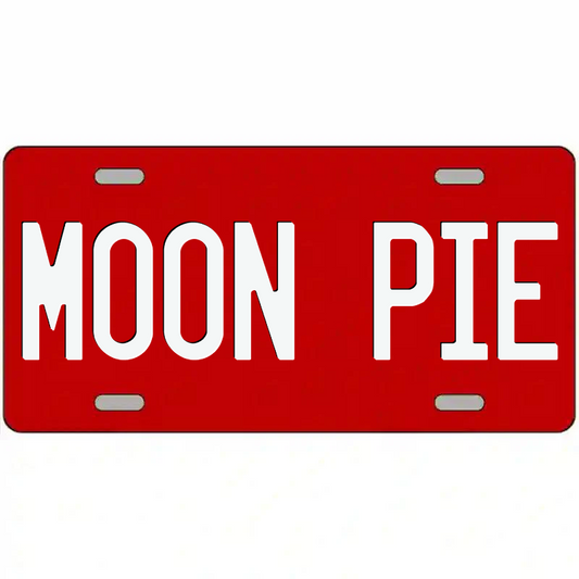 Moon Pie White on Red Metal Sign