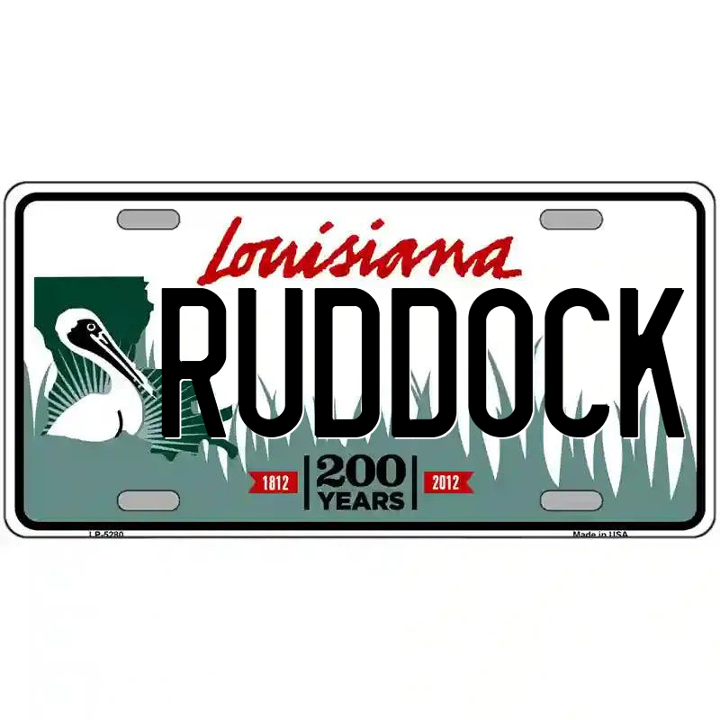 Ruddock Louisiana Metal Sign