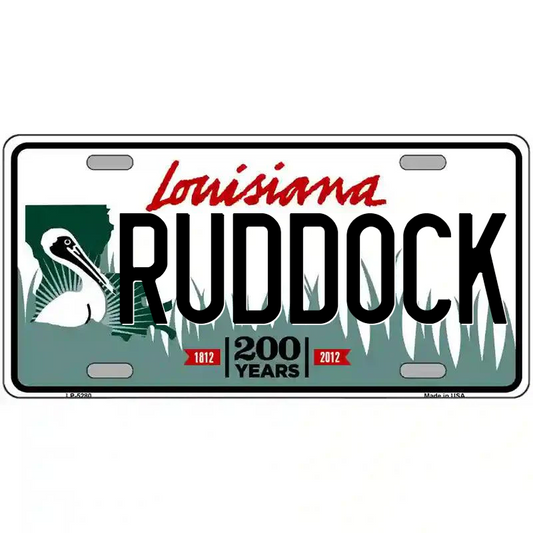 Ruddock Louisiana Metal Sign