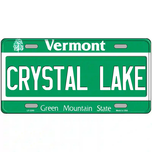 Crystal Lake Vermont Metal Sign