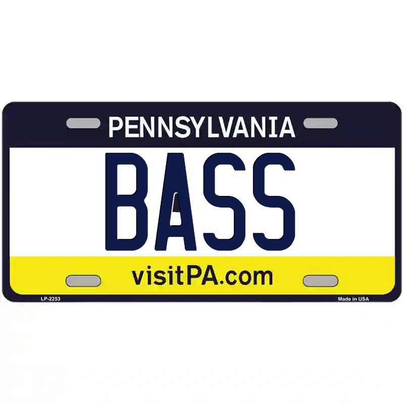 Bass Pennsylvania Metal Sign