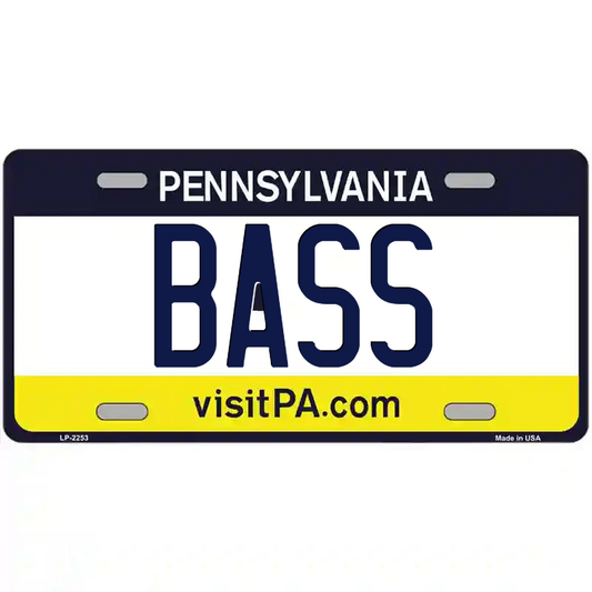 Bass Pennsylvania Metal Sign
