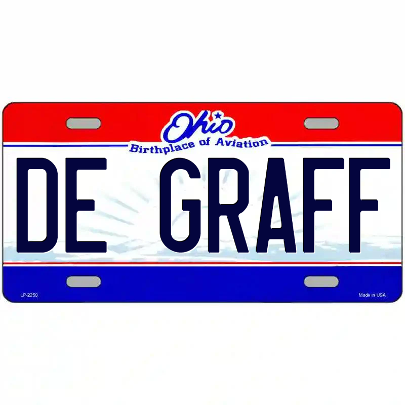 De Graff Ohio Metal Sign