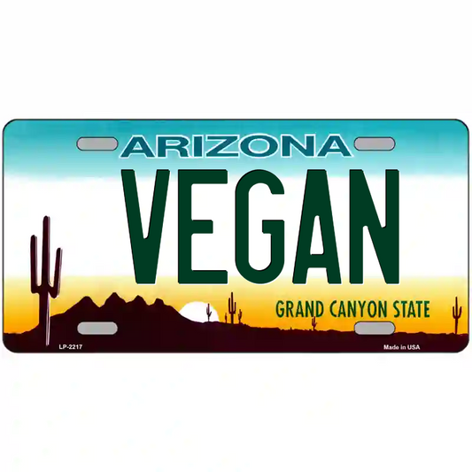 Vegan Arizona Metal Sign