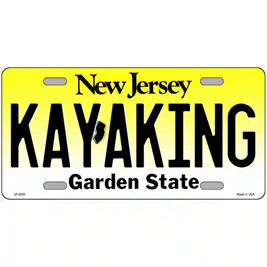 Kayaking New Jersey Metal Sign