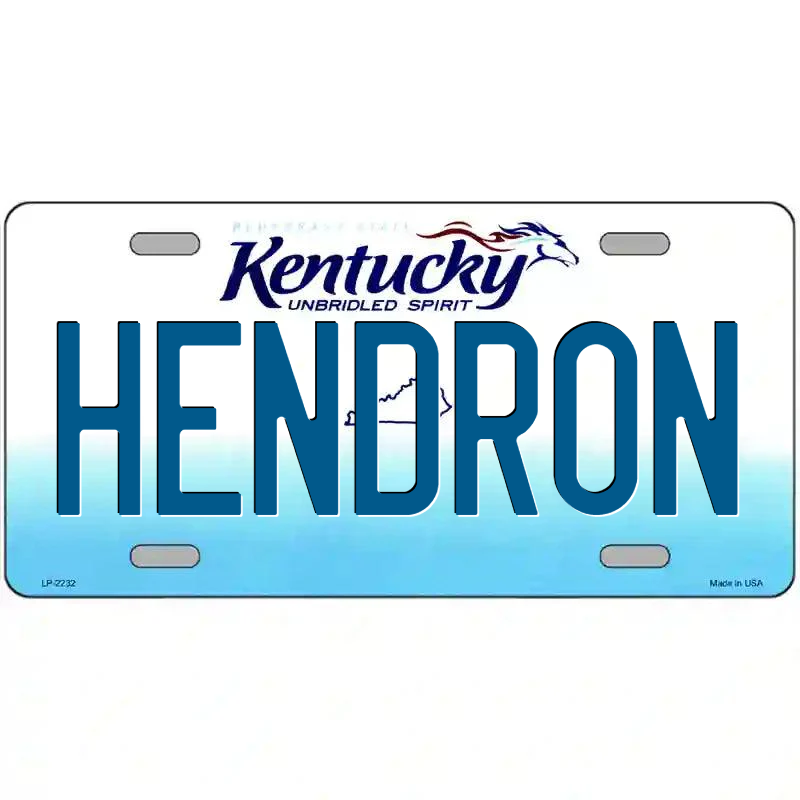 Hendron Kentucky Metal Sign