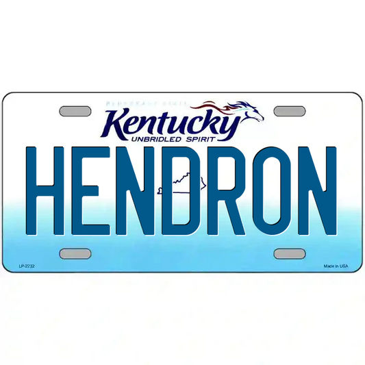 Hendron Kentucky Metal Sign
