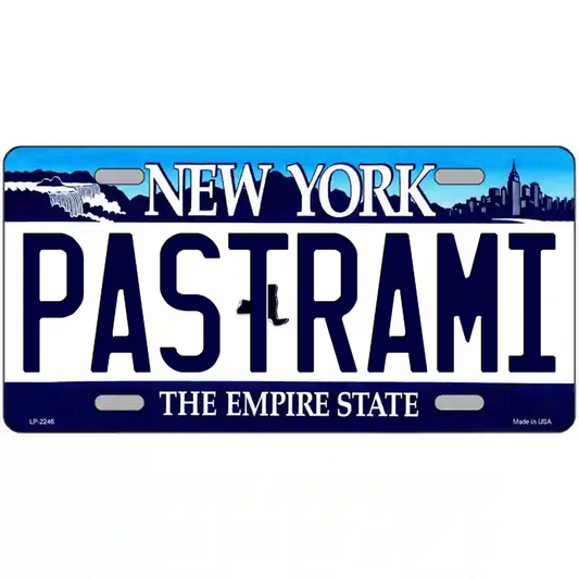 Pastrami New York Blue Metal Sign