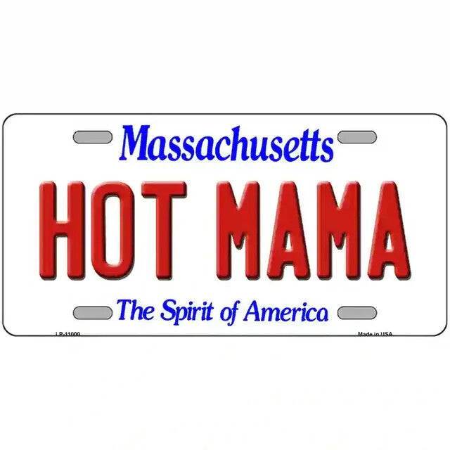 Hot Mama Massachusetts Metal Sign