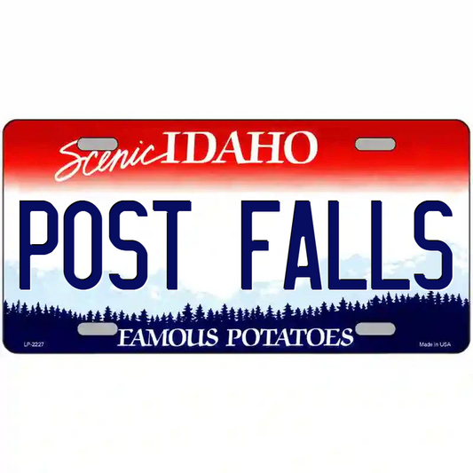 Post Falls Idaho Metal Sign