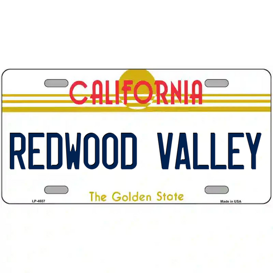 Redwood Valley California Metal Sign