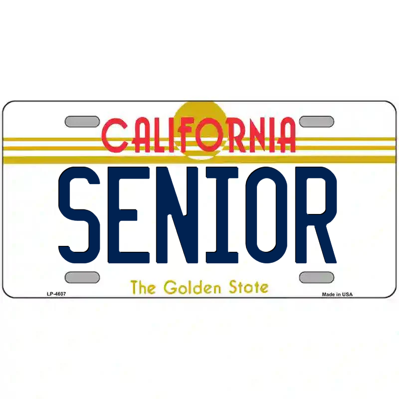 Senior California Metal Sign