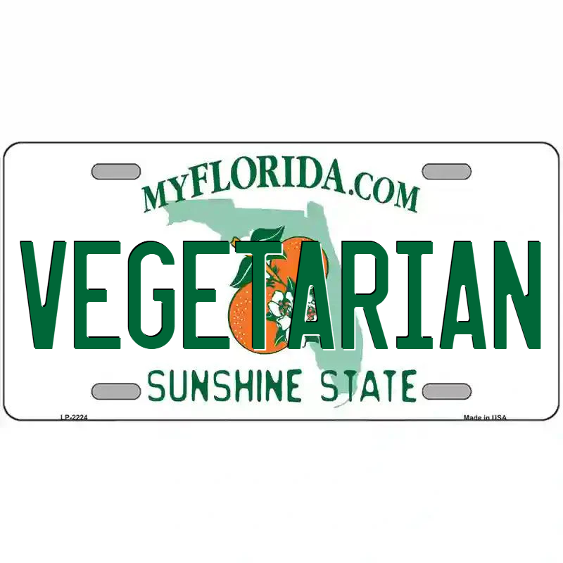 Vegetarian Florida Metal Sign