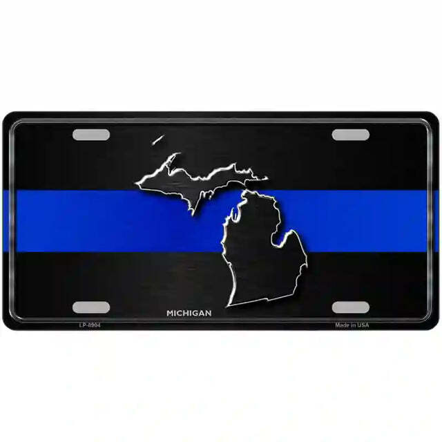 Michigan Thin Blue Line Metal Sign