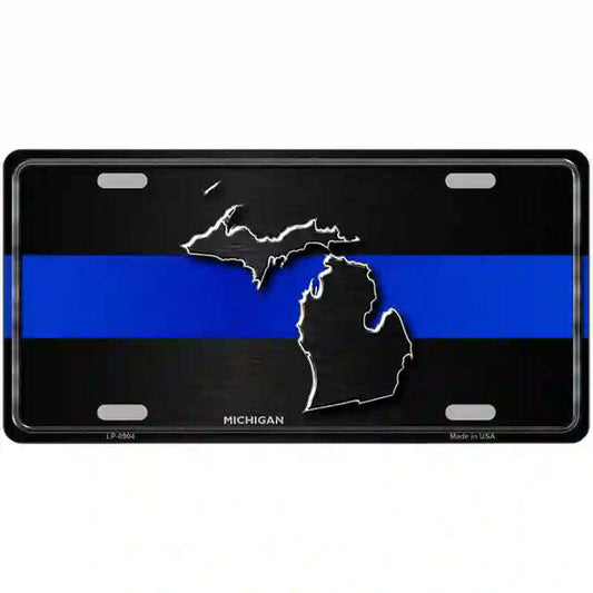 Michigan Thin Blue Line Metal Sign