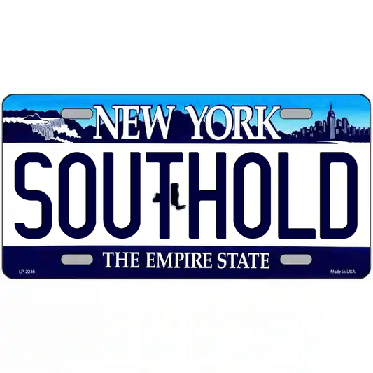 Southold New York Blue Metal Sign