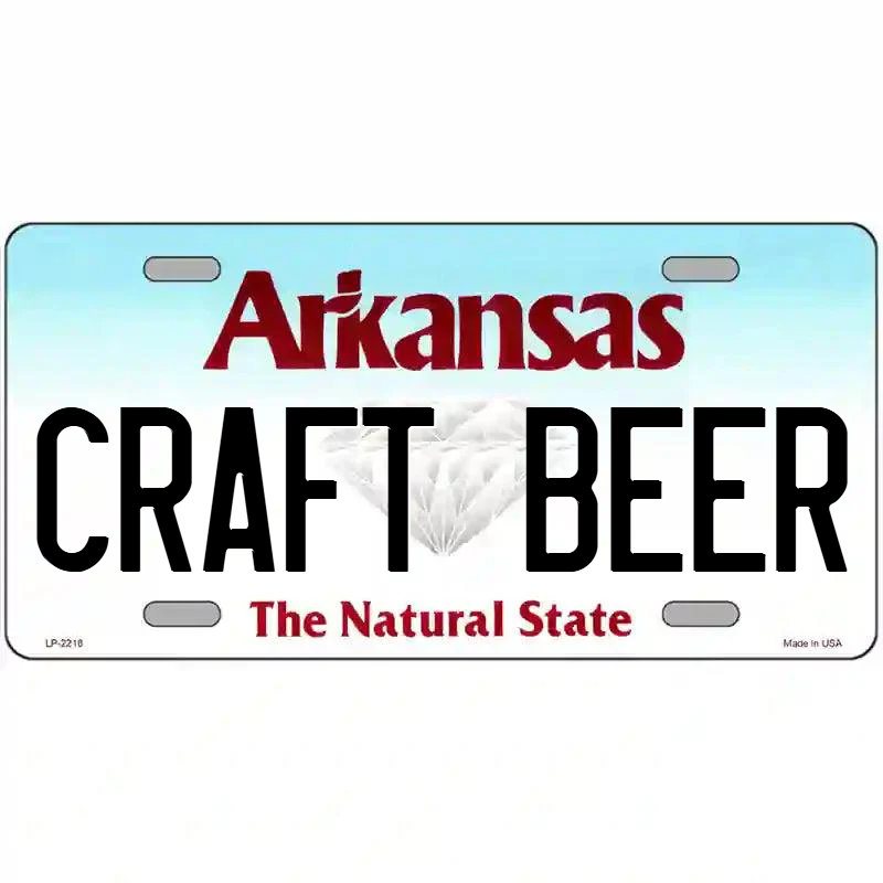 Craft Beer Arkansas Metal Sign