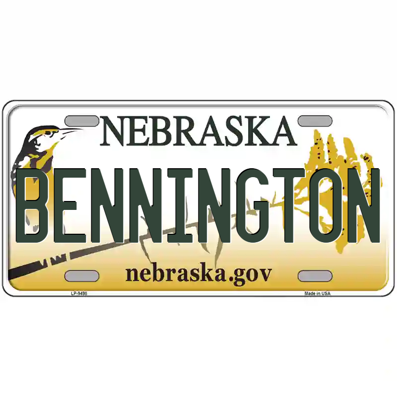 Bennington Nebraska Metal Sign