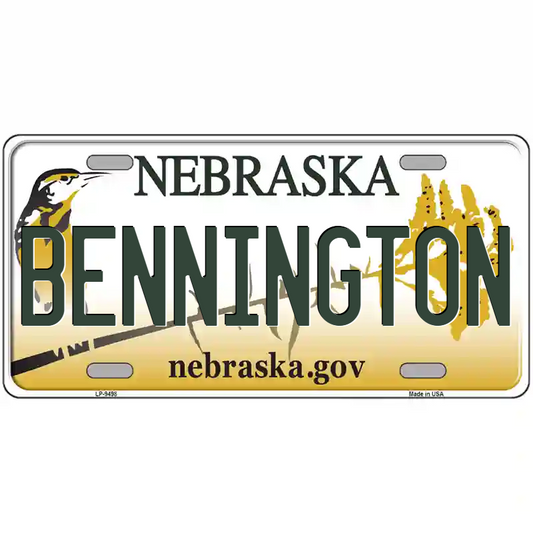 Bennington Nebraska Metal Sign