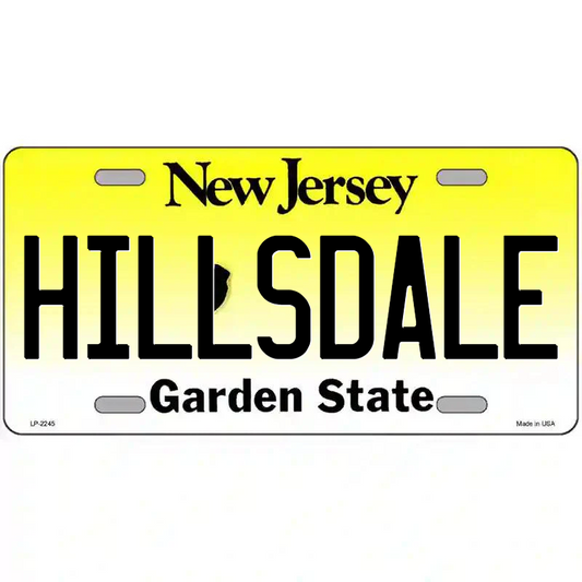 Hillsdale New Jersey Metal Sign