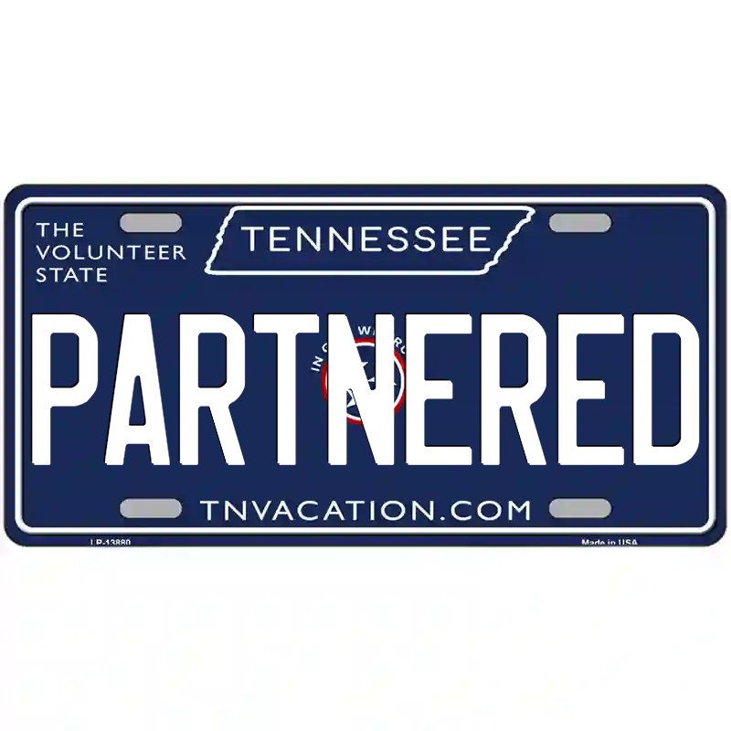 Partnered Tennessee Blue Metal Sign